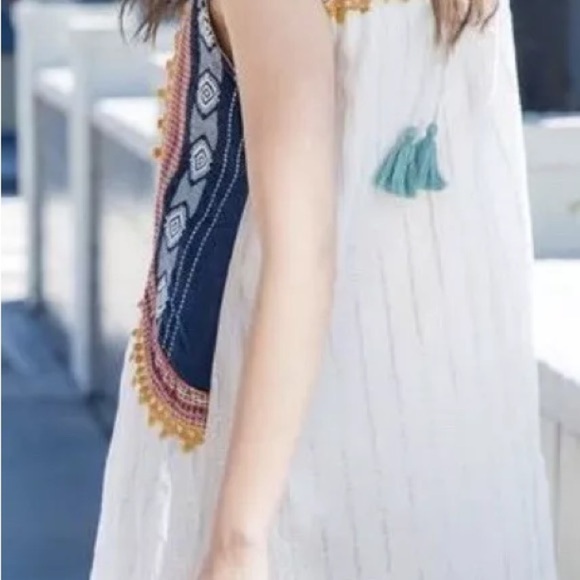 Altar’d State Medium Boho Aztec Tribal Abara Sleeveless Embroidered Dress - Picture 2 of 10